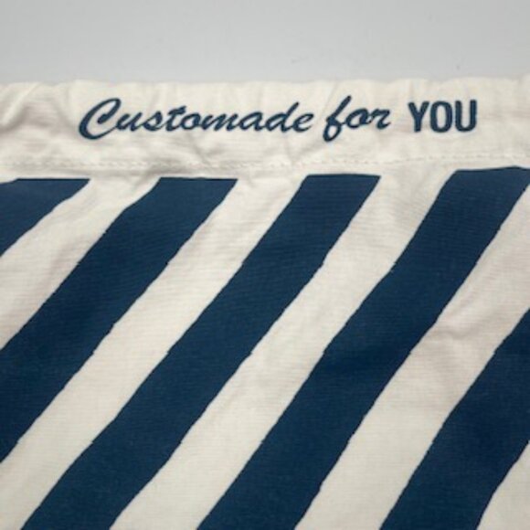 Vans Customize Drawstring Blue And White Striped Shoe Bag - Picture 3 of 6
